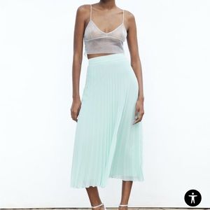 Zara Pleated Midi Skirt
